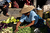 Inle Lake Myanmar. The market of the village of Nampan on the eastern lakeshore. 